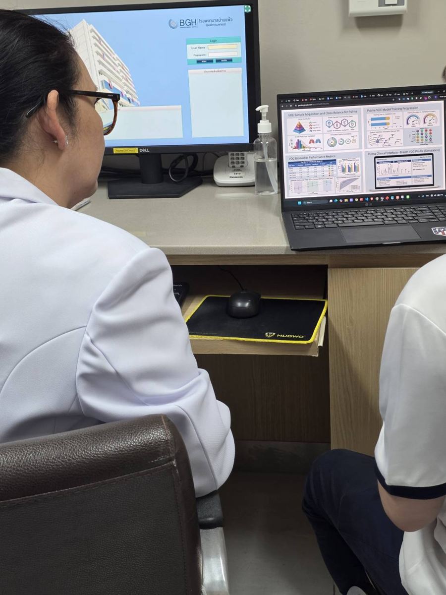 The Pulma breath-data dashboard shown to a physician
